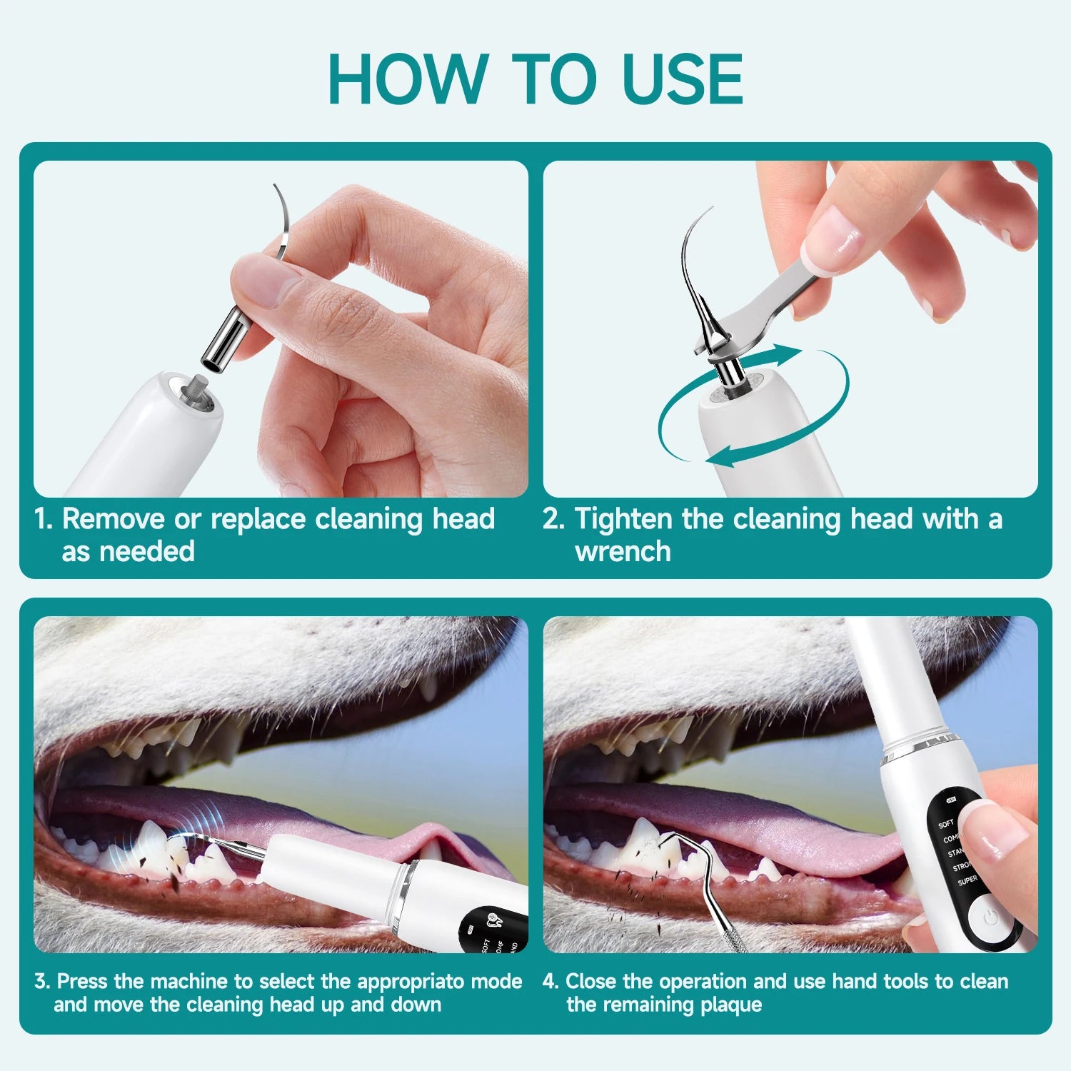 VetOralLab Ultrasonic Pet Dental Scaler & Plaque Remover